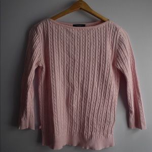 Chaps Baby Pink Fine Gage Top